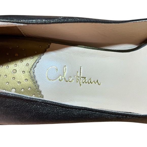 COLE HAAN x NIKE AIR Genuine Leather Olive Green Low Heeled Pumps Sz 9B - Picture 8 of 12